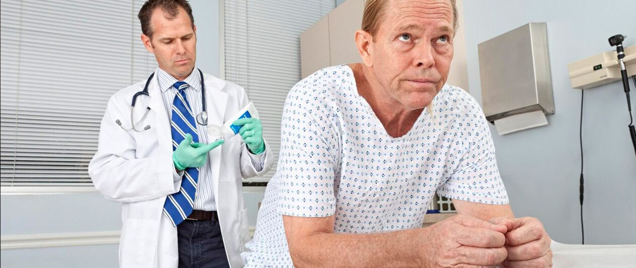 Prostatitis therapy at a doctor's reception