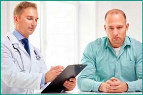 The patient on the doctor's reception